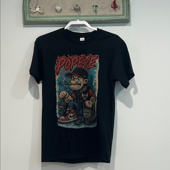 Other - Popeye x Chicago Bulls NBA streetwear Graphic T-Shirt black unisex adult small